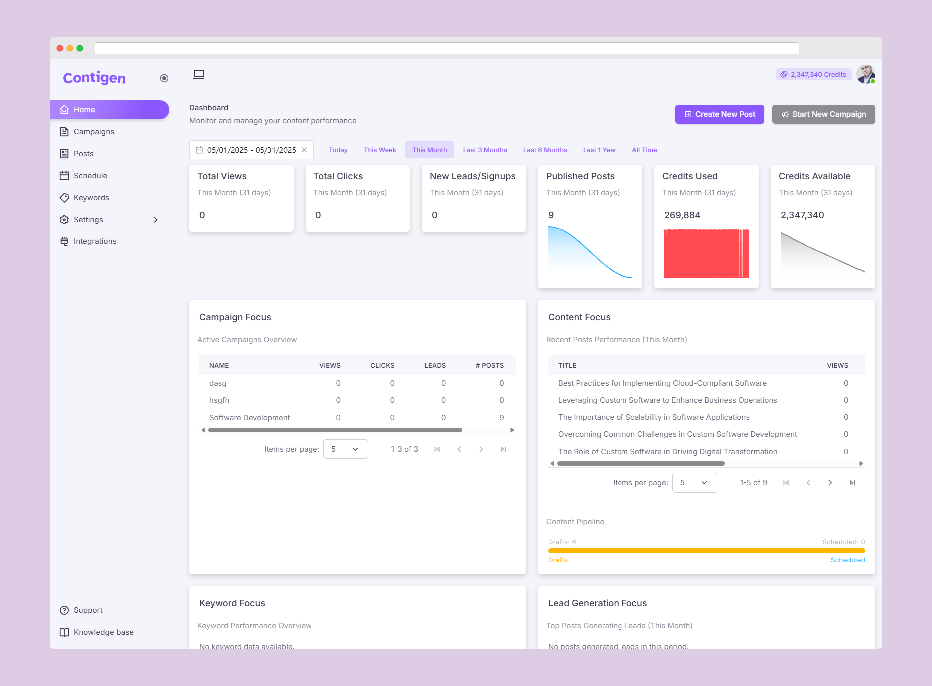 Content teams using Contigen
